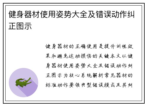 健身器材使用姿势大全及错误动作纠正图示